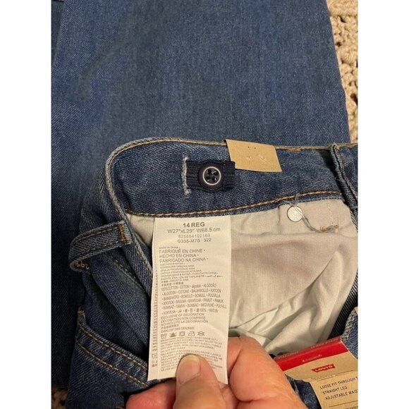 2 PAIR NWT Levis SilverTab Stay Loose Jeans 100% Cotton  Blue‎ Denim SZ 14R 27 - Picture 11 of 14